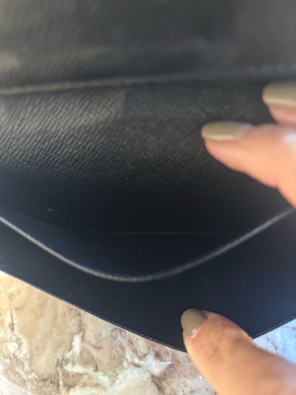 Louis Vuitton Black Epi Long Wallet Checkbook Red Stamp LV Leather Wallet - Picture 8 of 10